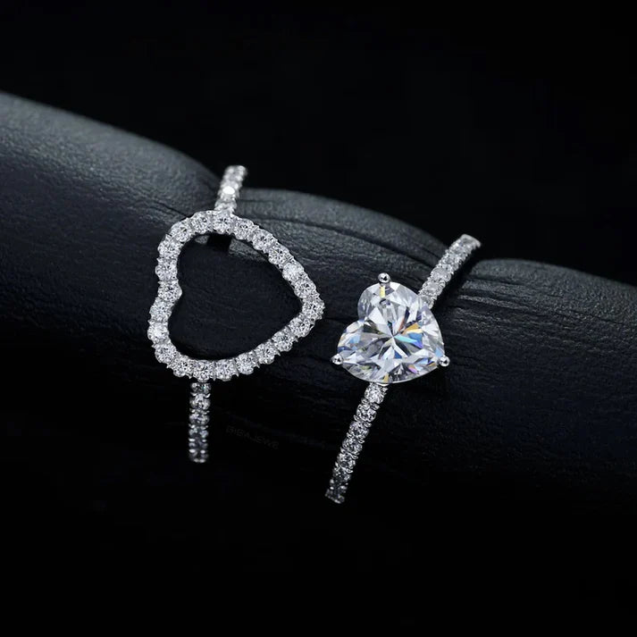PERFECT MATCH’ STERLING SILVER RING SET